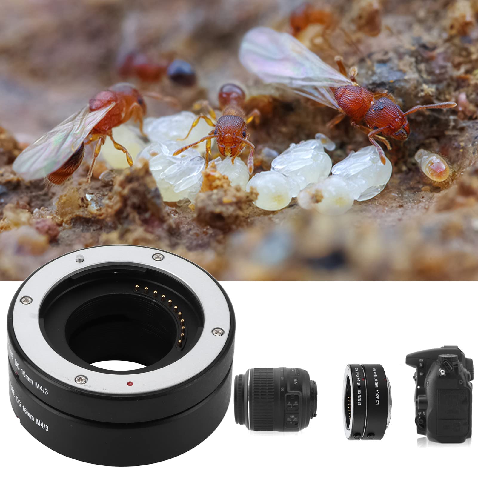 Rura przedłużająca makro 10 mm + 16 mm automatyczne ustawianie ostrości Zamknij pierścienie rurki adaptera M4/3 do mocowania małych obiektów