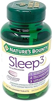 Nature's Bounty Sleep3 10mg. Melatonin, 120 Tablets
