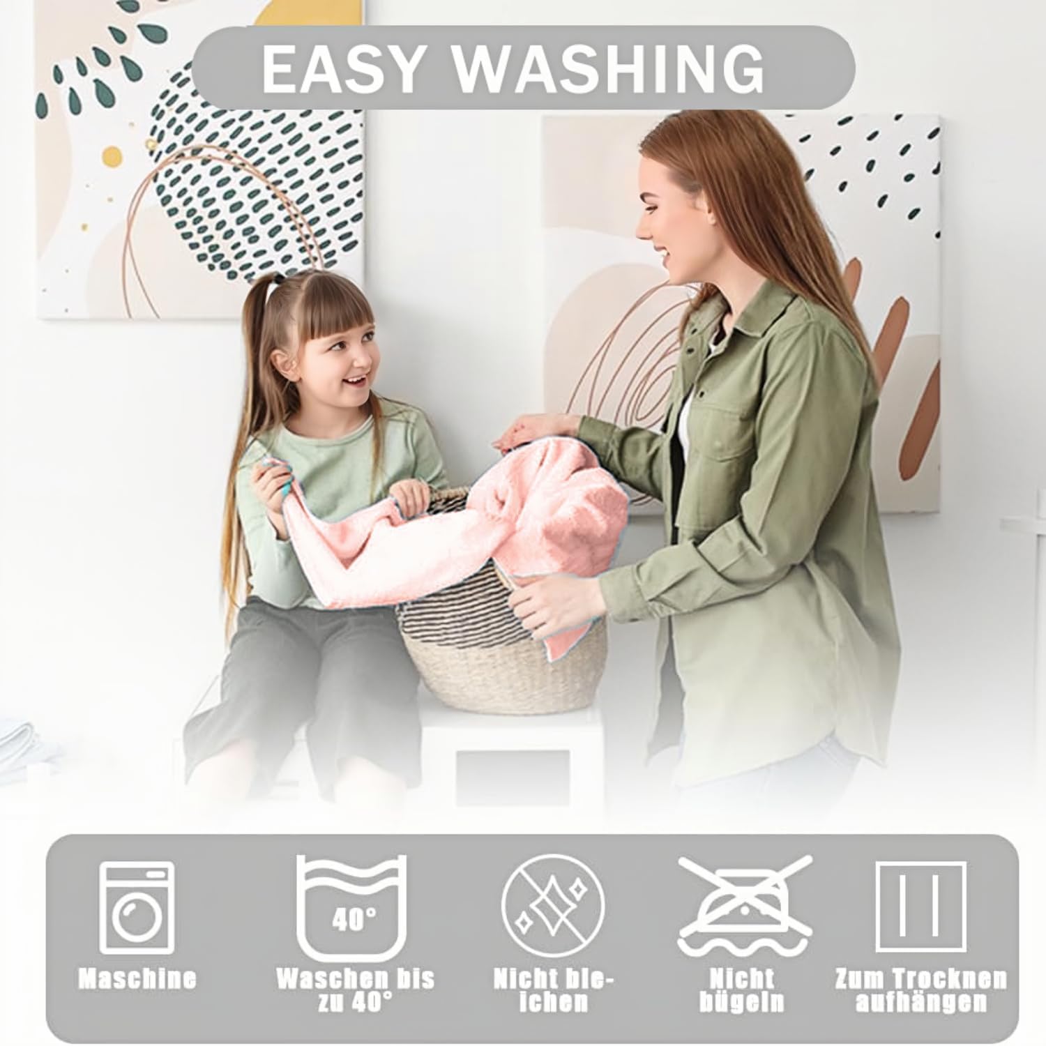 Juego de toalla de baño y paño de algodón orgánico con capucha para bebé, ultrasuave, 80 x 80 cm, esencial para recién nacidos con adorable diseño de conejo rosa, perfecto para bebés y niños
