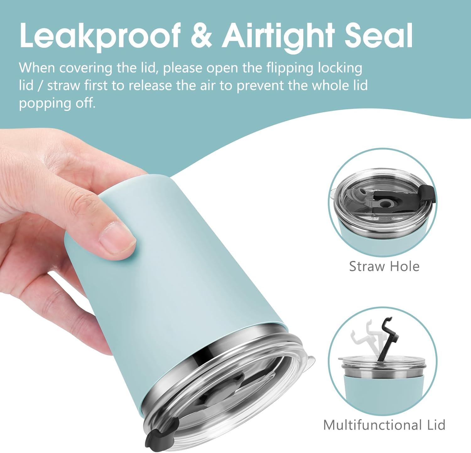 Kids Cups with Straws and Lids, 5 Pack 12oz Spill Proof Toddlers Straw Cup with Lid, Stainless Steel Kid Cups with Lid for School, Outdoor, Multicolor - Image 3