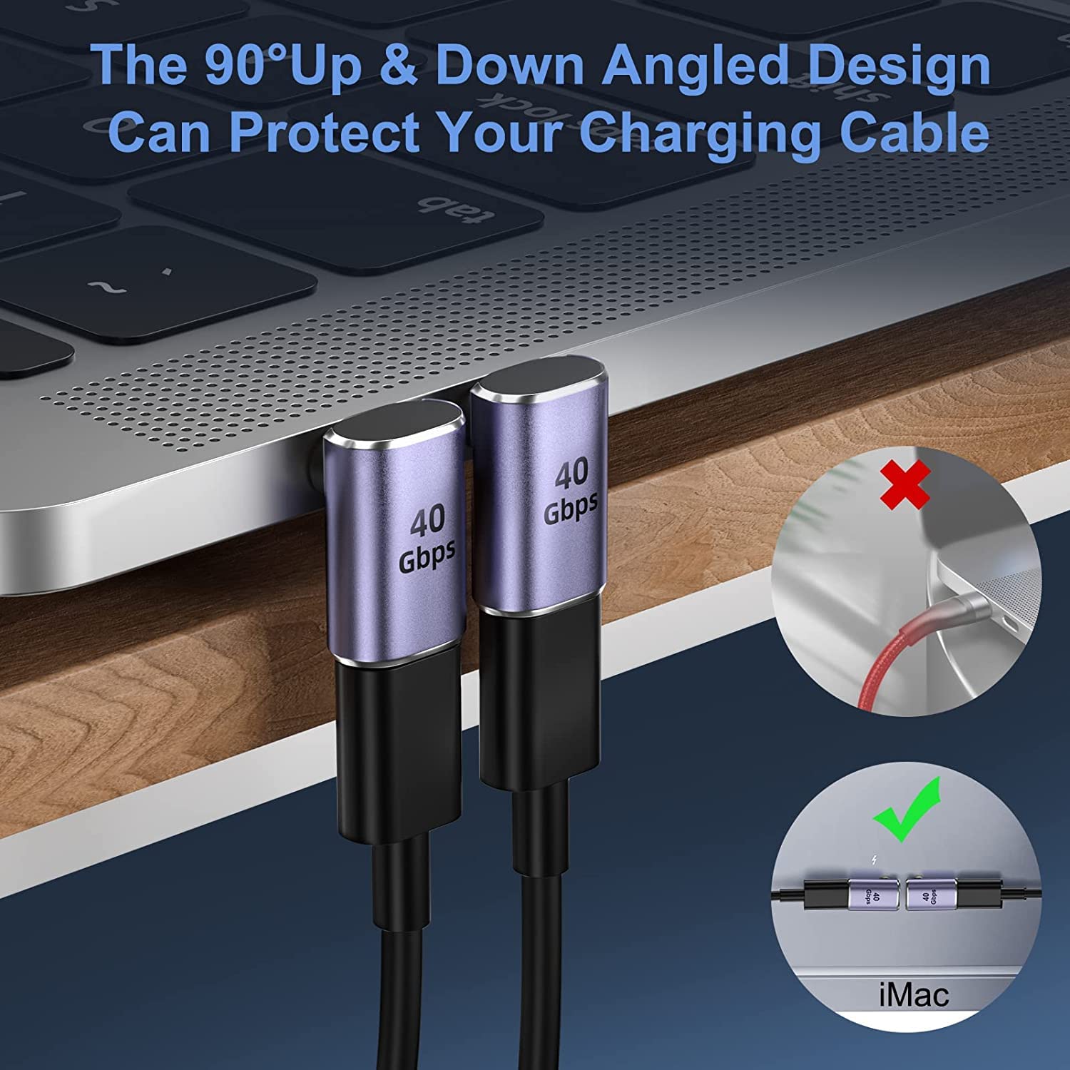 Tobo 90 Degree USB C Adapter, Type C Male to USB C Female Right Angle Connector for Steam Deck, Switch, Mac-Book Pro/Air, Tablet, Phone and More Type C Devices(TD-1026CC, Pack-of-1) — Amazon image 5