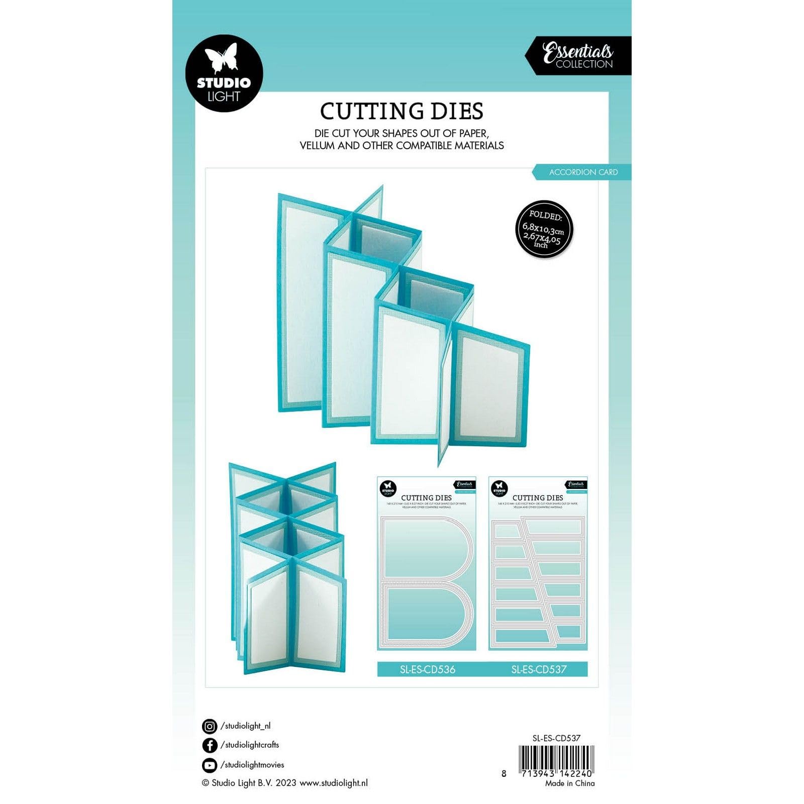 Cutting Die Accordéon card - Essentials nr. 537