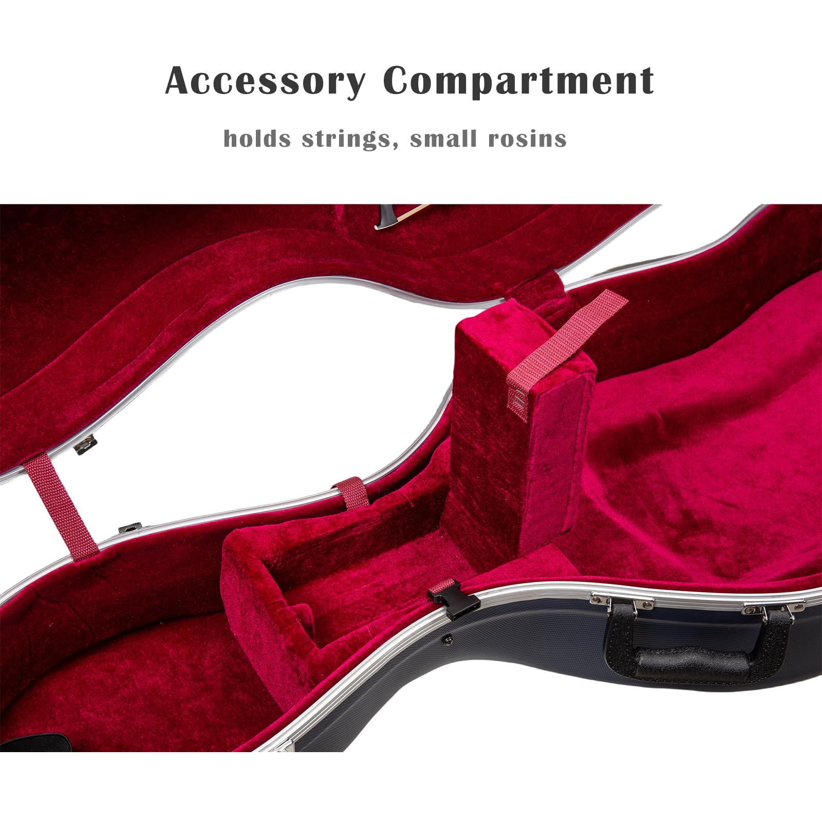 ABS moulé pour violoncelle Coque avec roues en bleu pour les deux 4/4 Taille complète et taille 3/4 4/4 size bleu