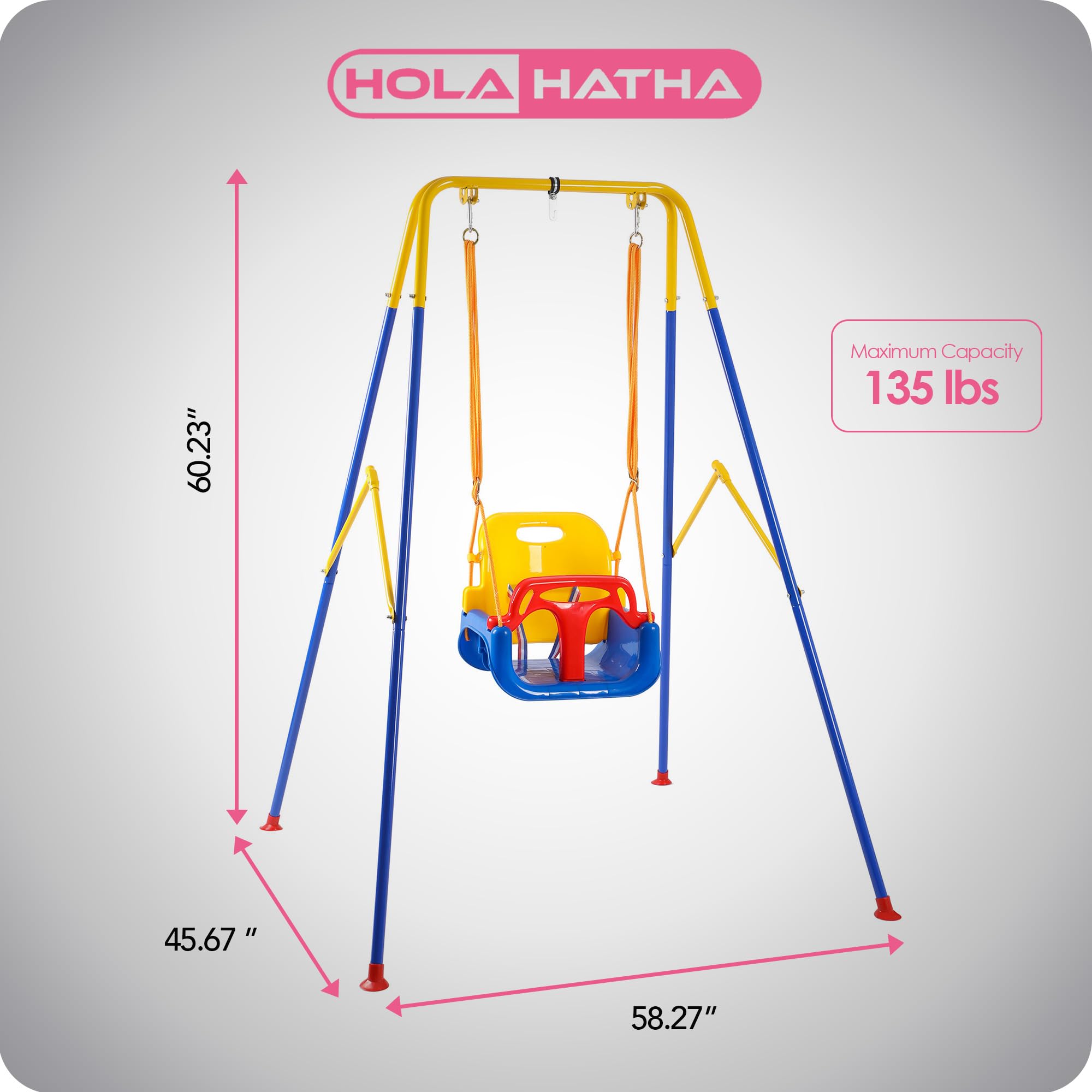 Amazon.com: HolaHatha 3 in 1 Toddler Swing Set, Infant Backyard