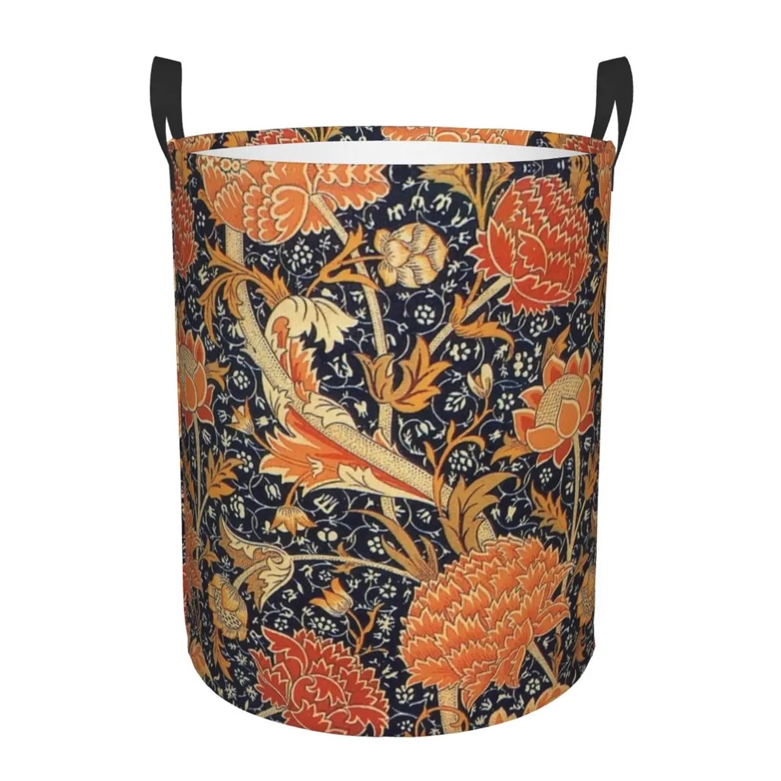 Fabric laundry hamper Laundry Basket Collapsible Floral Textile Pattern Hamper Organizer Storage Bins for Family(Color17,42x34 cm)