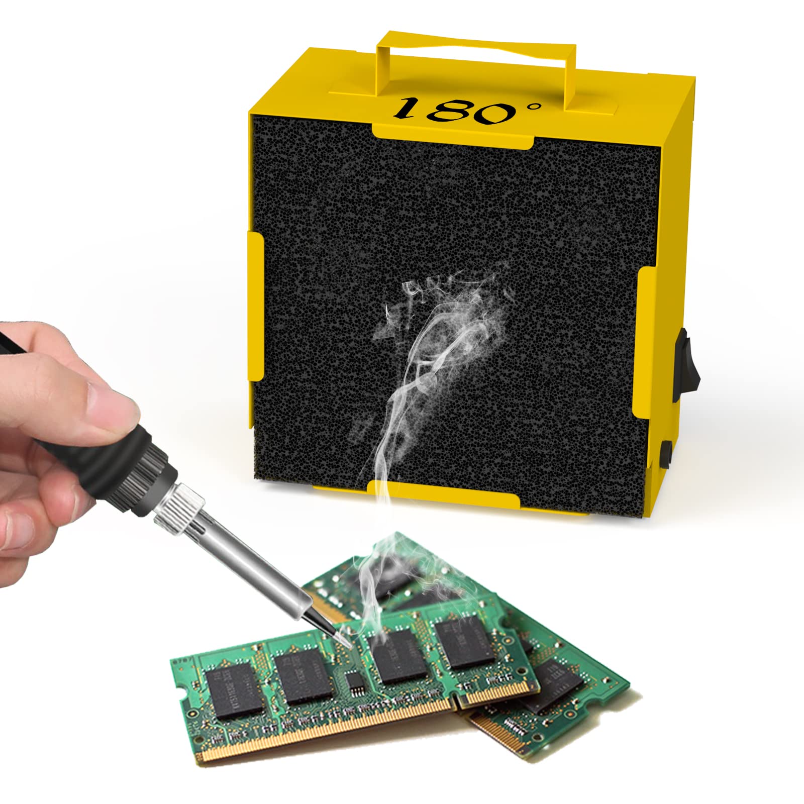 180° Solder Smoke Extractor, Solder Smoke Damper, Smoke Protection  