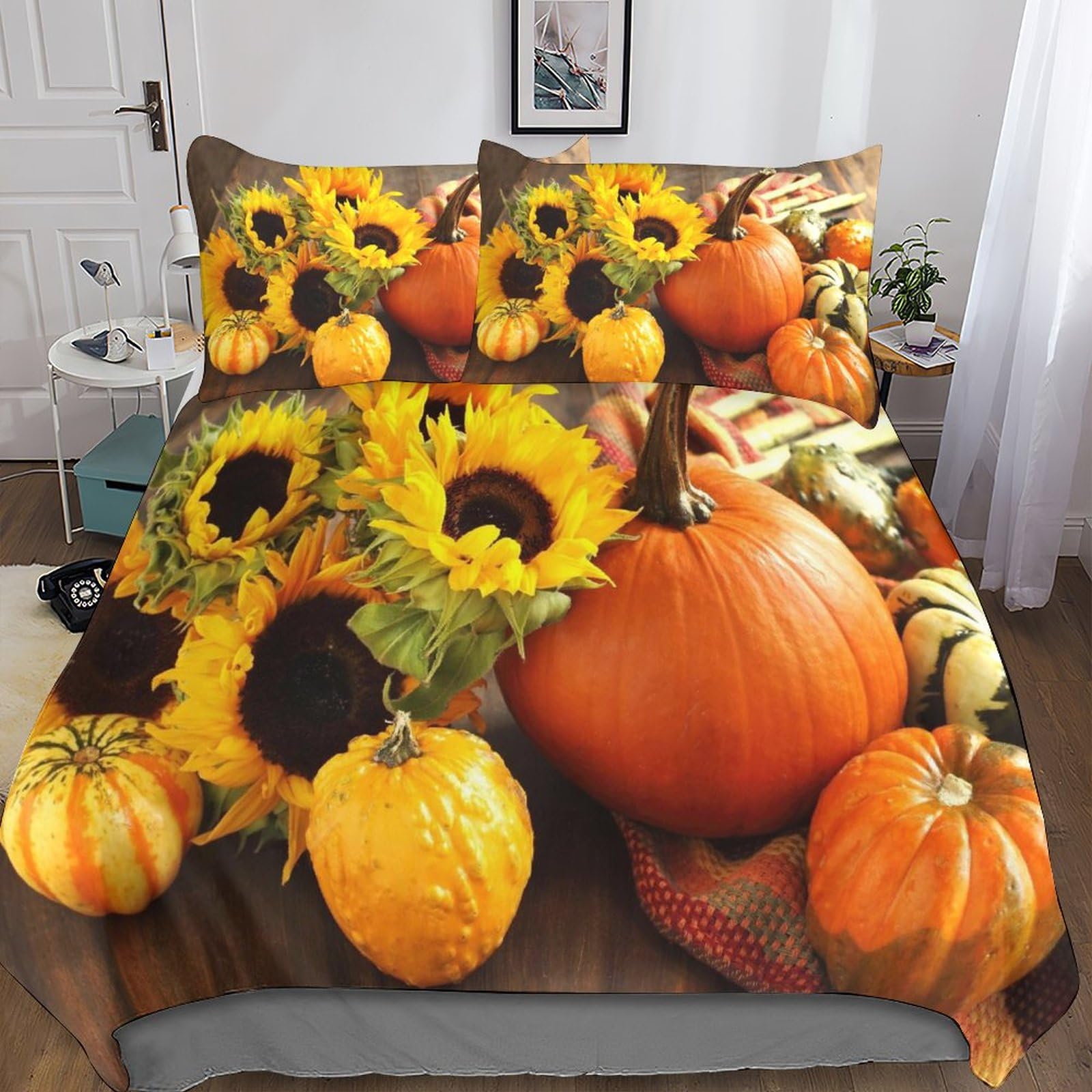 Ensemble de literie 3D pumpkin King 220x240cm avec housse de couette