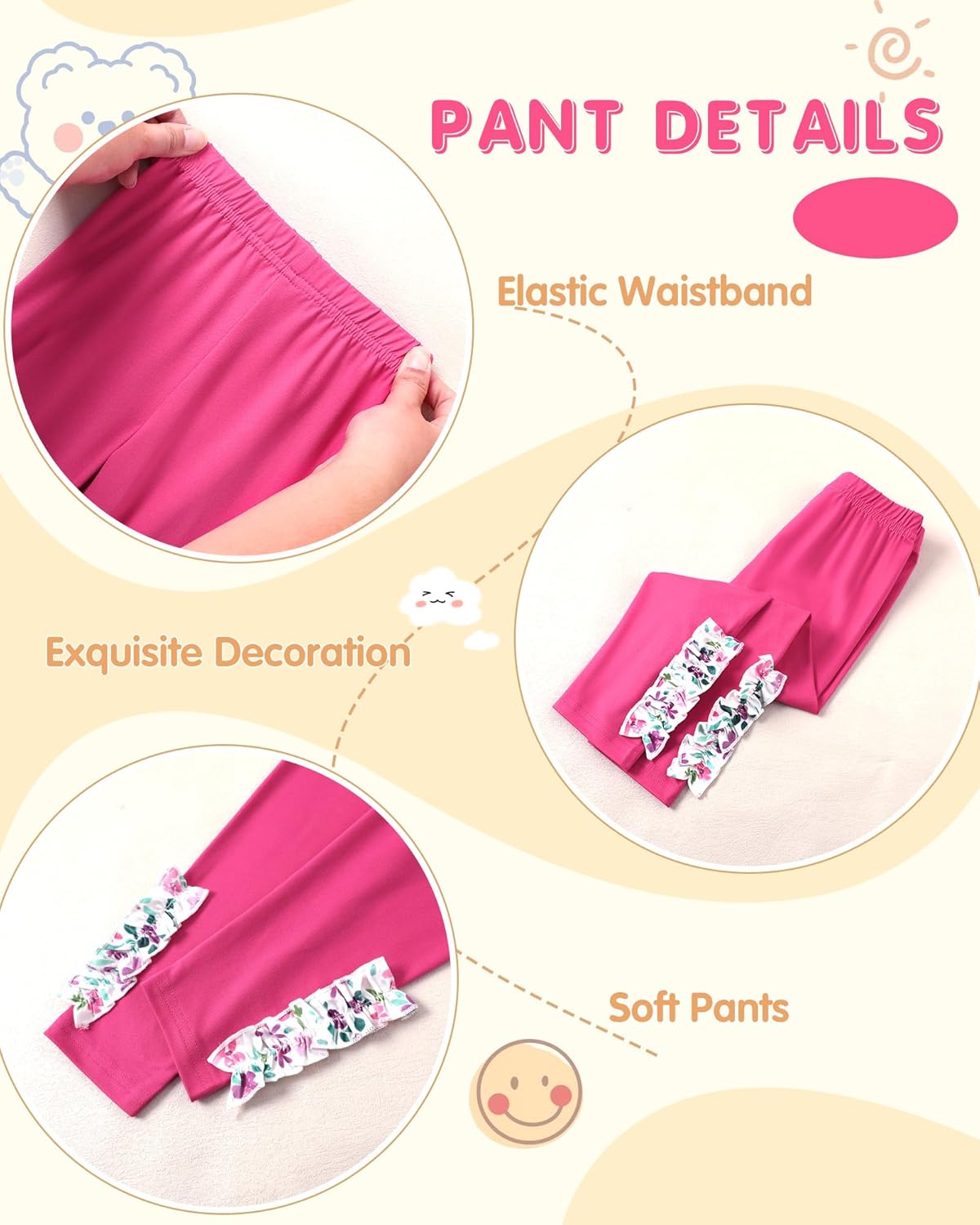 Toddler Girl Clothes 12M-6T Long Sleeves Ruffle Top+Ruffle Pants Toddler Girls Fall Winter Clothes - Image 5