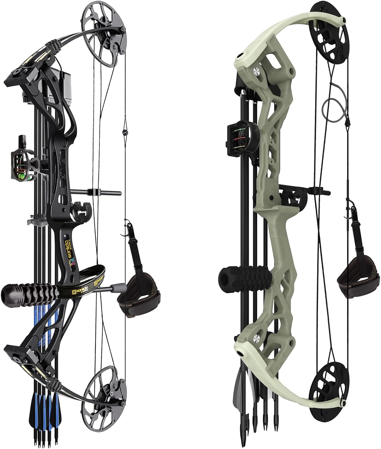 Sanlida Archery Dragon X8 Compound Bow Kit Black and Dragon X6 Youth Compound Bow Kit