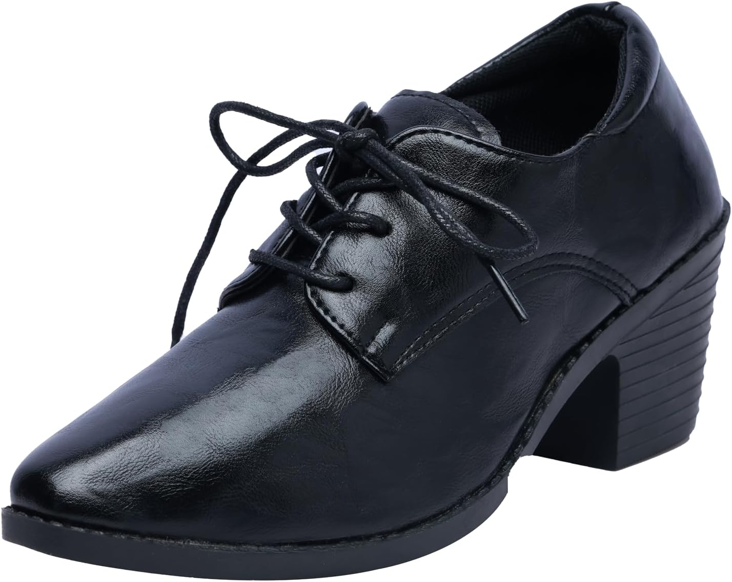 Women's Chunky Mid-Heel Oxford - Vintage Dress Pumps