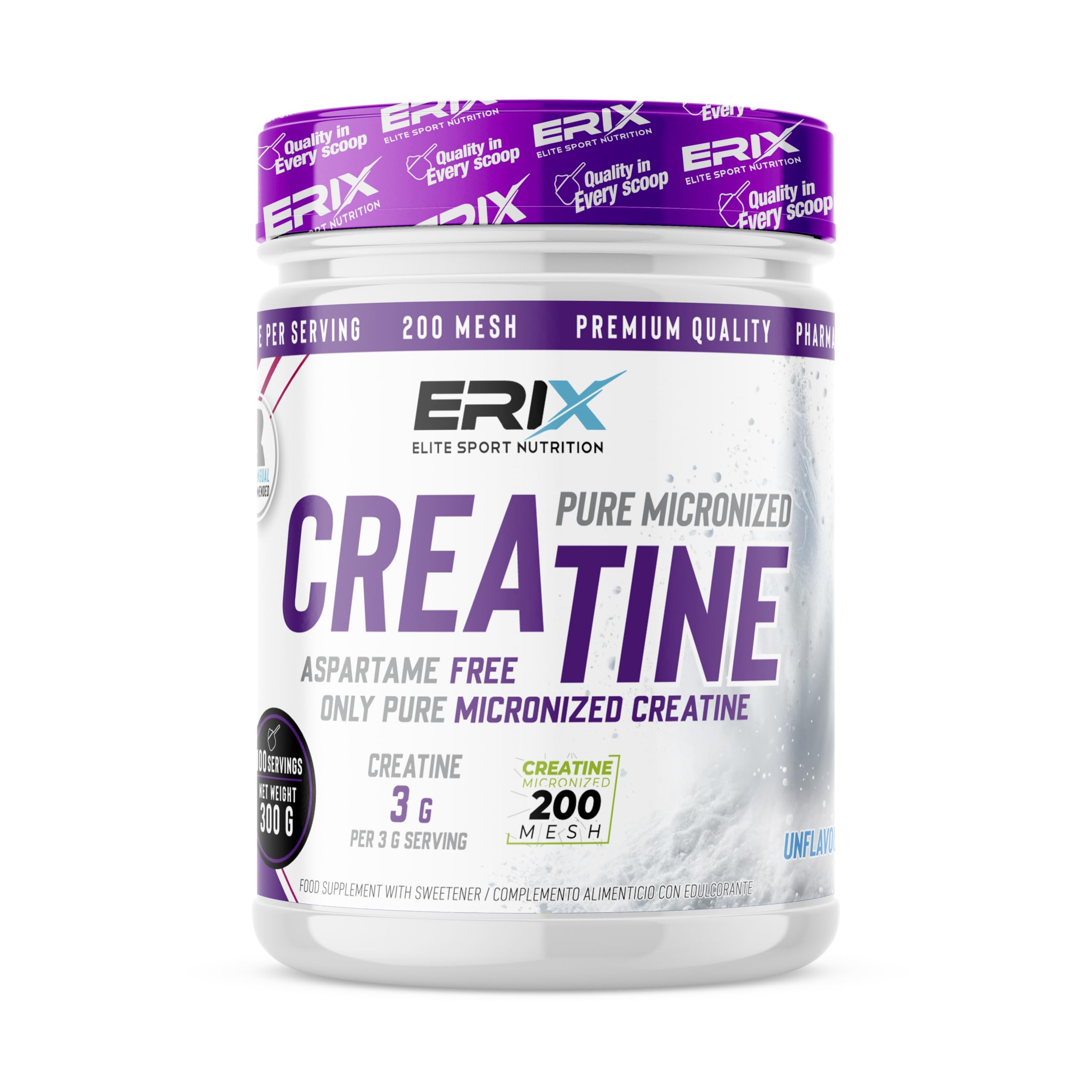 ERIX Nutrición Pack ISO Advanced Plus 2kg+ Creatina Monohidrato 300g+ Shaker Blanco, Proteína Aislada Isolate para Recuperación y Crecimiento Muscular, Musculación (Bombón Hazelnut)