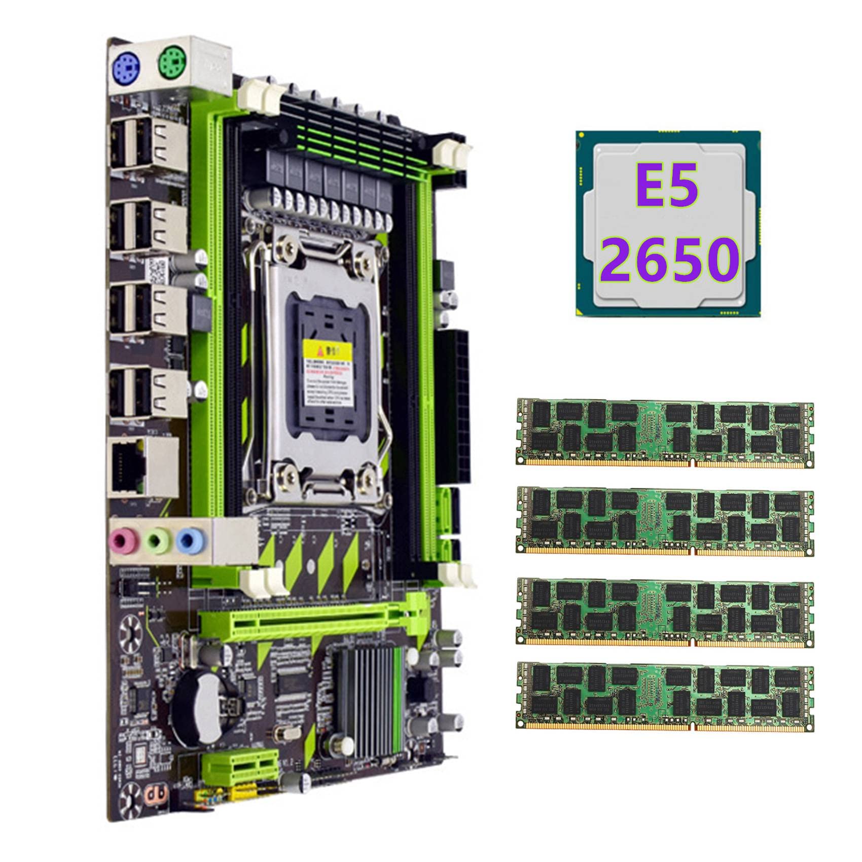 Scheda madre X79+E5 2650 CPU 4X4GB DDR3 1600 Mhz REG ECC Memoria RAM Set LGA 2011 M.2 NVME Scheda madre