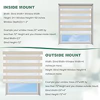 Vista 6 de Persianas de cebra tejido natural para ventanas, enrollables, sin cordón, de doble capa para filtrado de luz, tela para puerta con sistema de parada