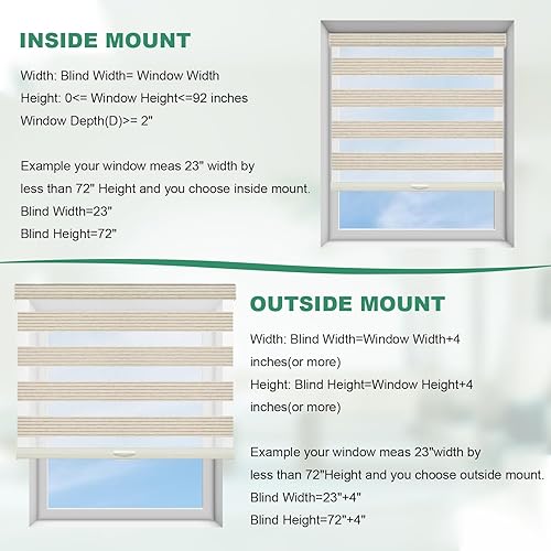 Miniatura 6 de Persianas de cebra de tejido natural para ventanas, sin cordón, con filtro de luz, aislamiento térmico para puerta, con sistema de parada libre,