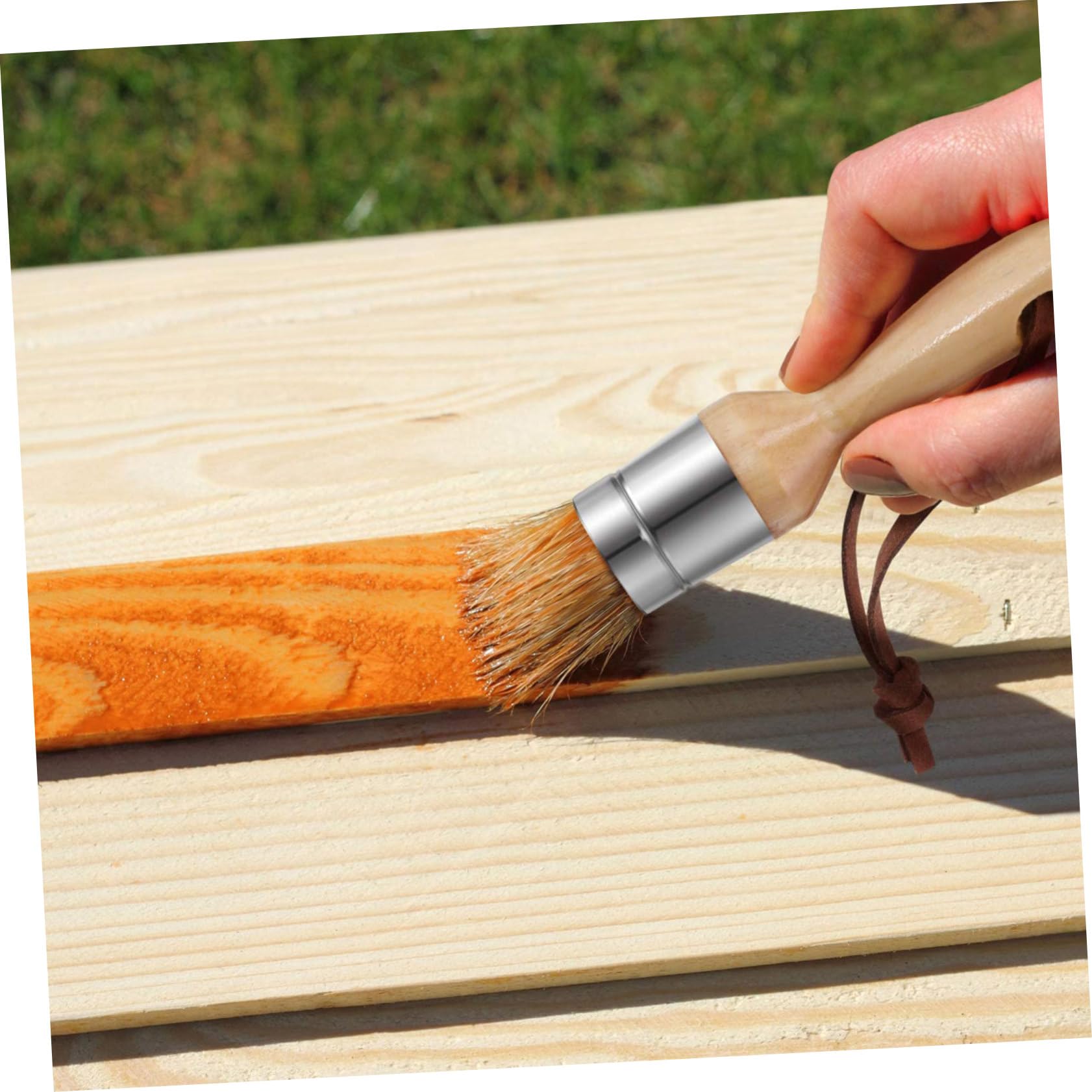 Pinceles de Acrílica con Mango de Madera Brochas y Flexibles para Acabados Proyectos Domésticos