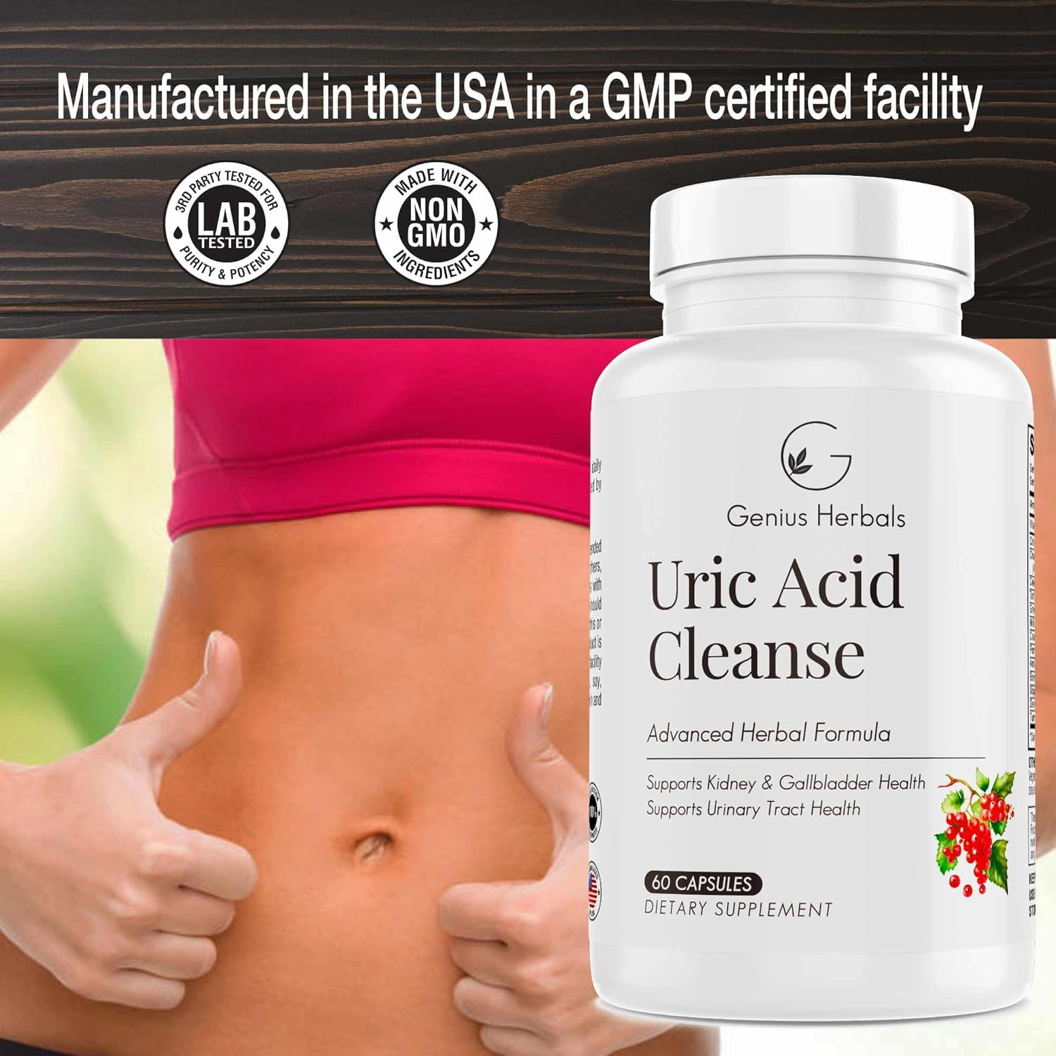 Uric Acid Cleanse – Supports Kidney, Liver, Gallbladder & Urinary Tract Health, Advanced Herbal Formula - 60 Capsules - Image 5