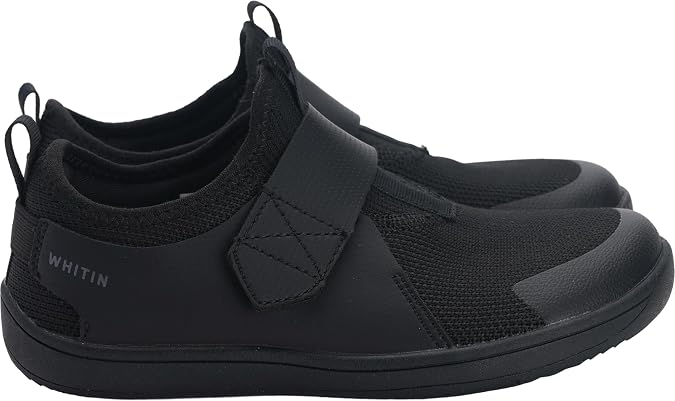 WHITIN Little/Big Kid Wide Width Barefoot Shoes | Boys/Girls Minimalist Elastic Opening Sneakers | Flexible- Zero Drop Sole
