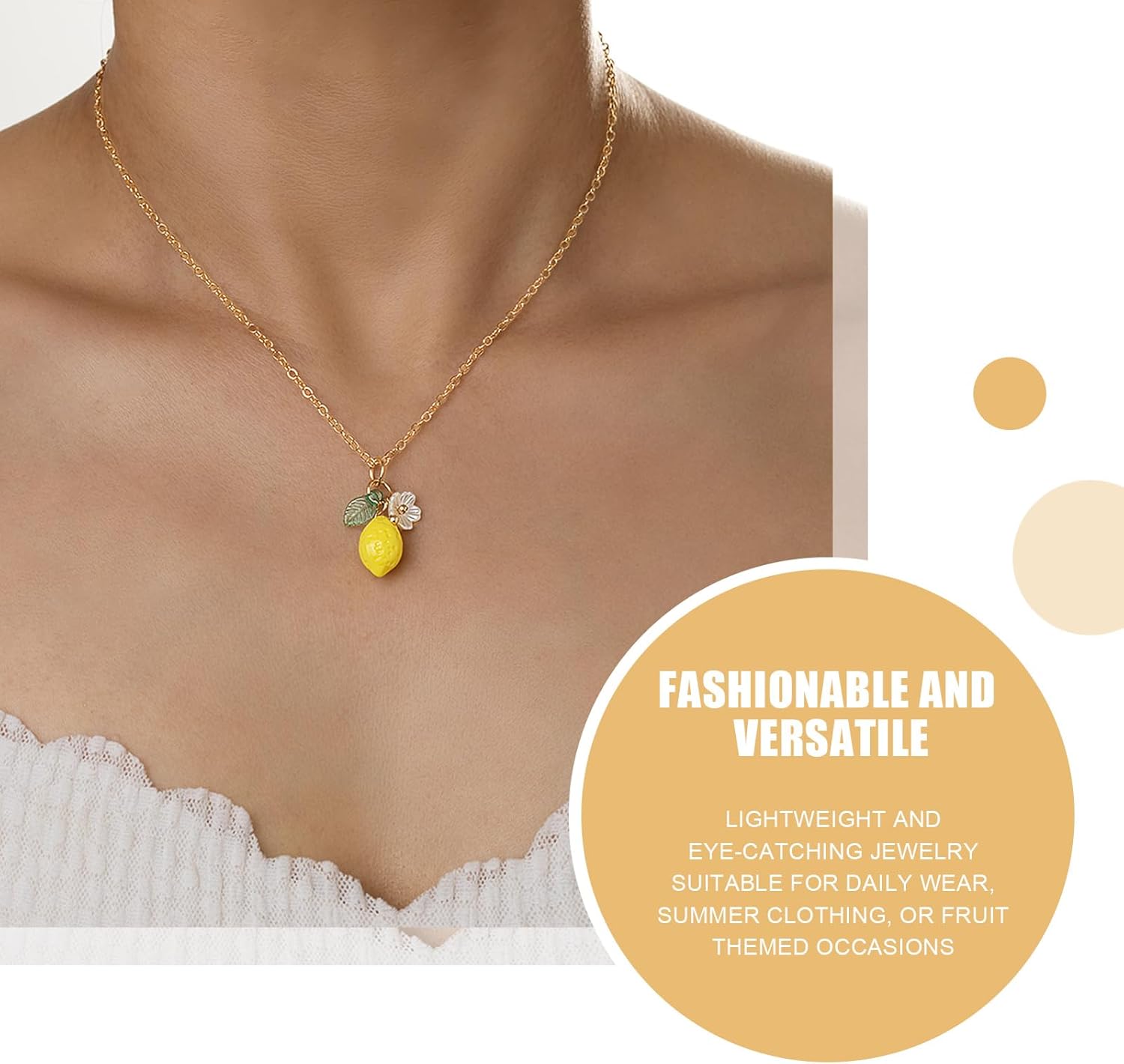 Fruit Necklace and Earrings Set for Women, Cute Enamel Pendant Jewelry, Banana/Mushroom/Lemon Designs - Image 4