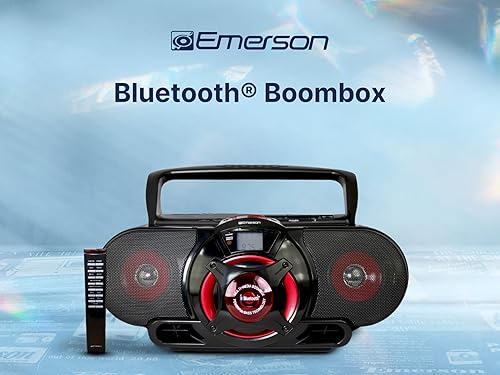 Miniatura 8 de Emerson EPB-3002 Boombox portátil Bluetooth, radio estéreo MP3/CD AM/FM con reproductor/grabador de cassette, subwoofer y entrada USB