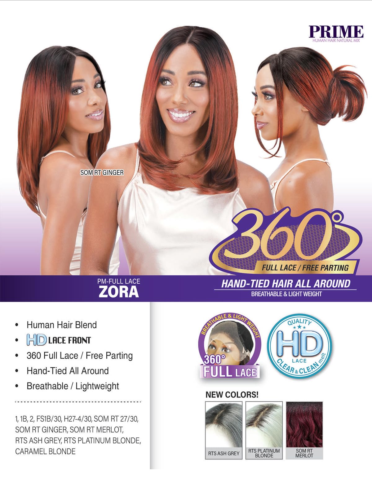 Amazon.com : Zury Sis Prime Human Hair Blend HD Full Lace Wig PM