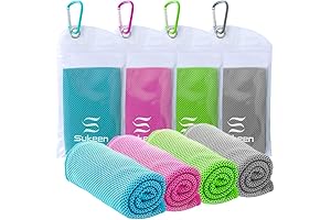 4 Pack Cooling Towel (40"x12") - Soft, Breathable, Chilly Microfiber Towel for Sports and More