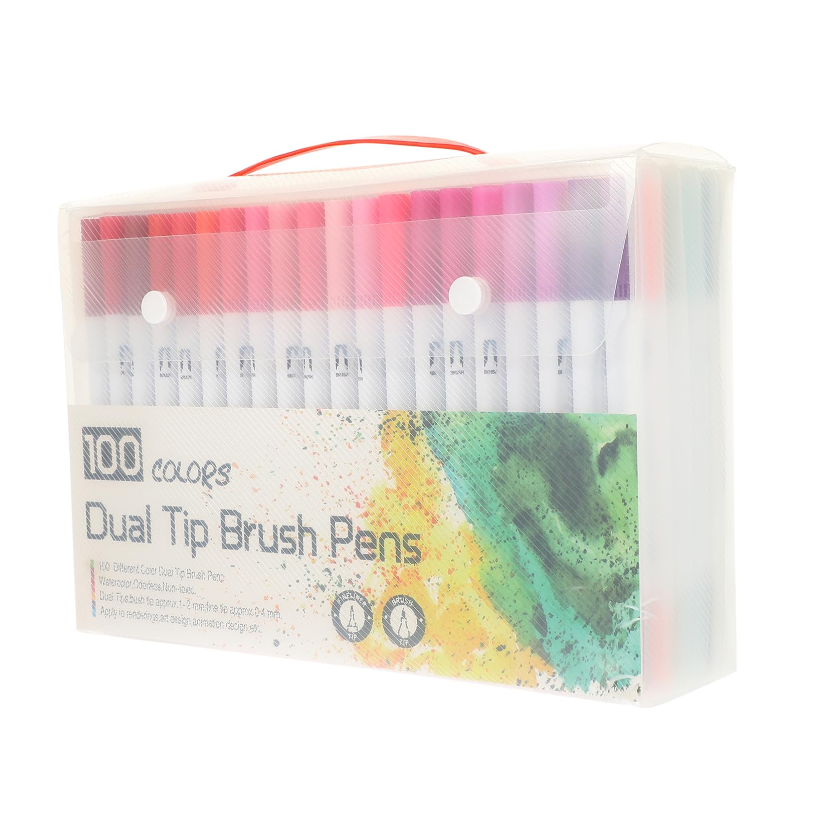 100pièces Stylos De Coloration à Double Pointe pour Coloriage Marqueurs Pinceaux Et Feutres à Pointe Fine pour Art Et Projets Créatifs Fournitures Artistiques pour Adultes