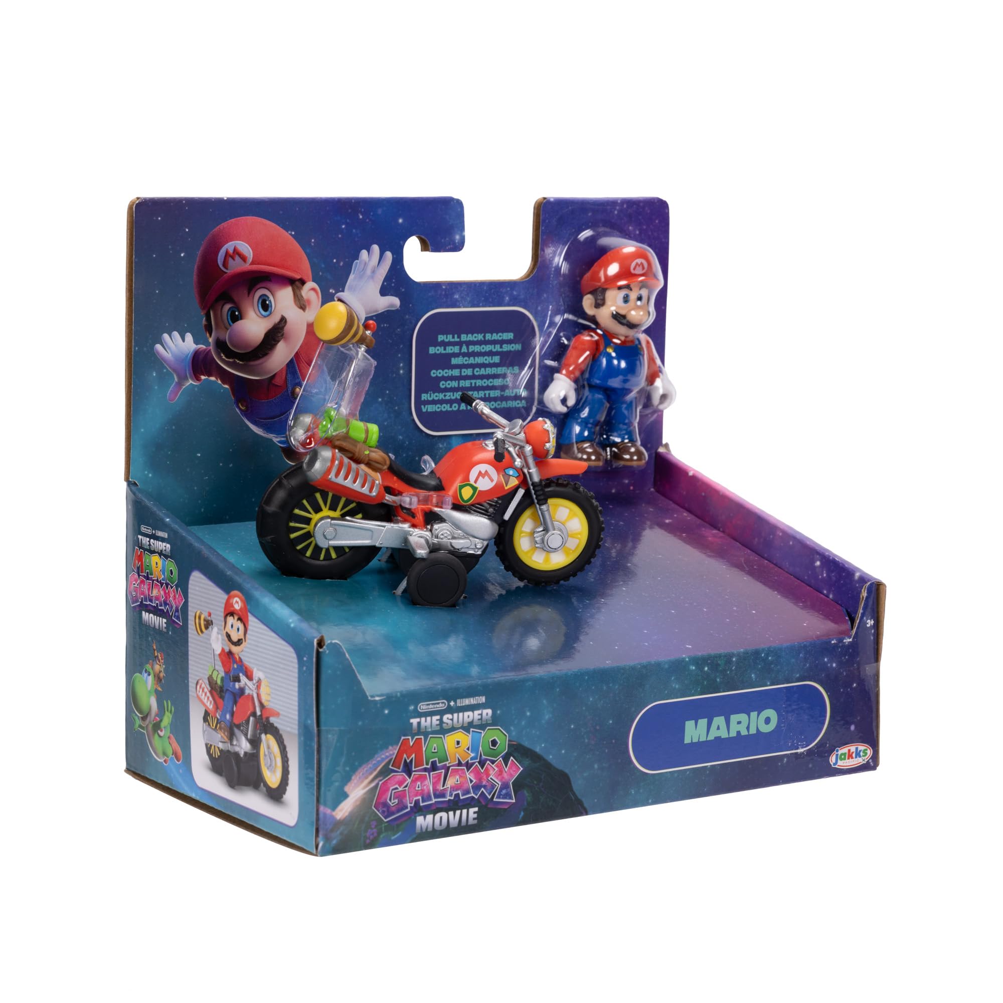 La película Super Mario Galaxy – Figura de 6 cm con Motocicleta de Retroceso – Mario