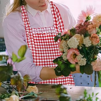 エプロン・三角巾 VINTAGE COTTON CANVAS APRON Amazon.com: Vintage Gingham Kitchen Aprons Chef Bib Canvas