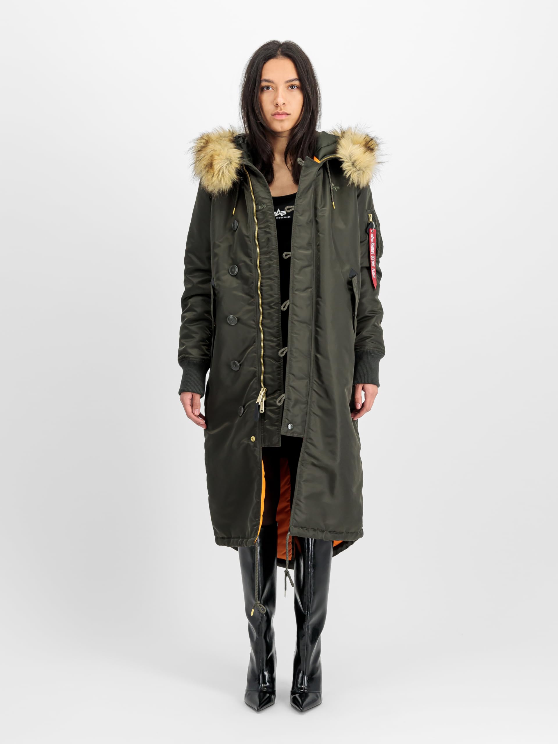 ALPHA INDUSTRIES Long Fishtail Chaqueta Mujer (Pack de 1)