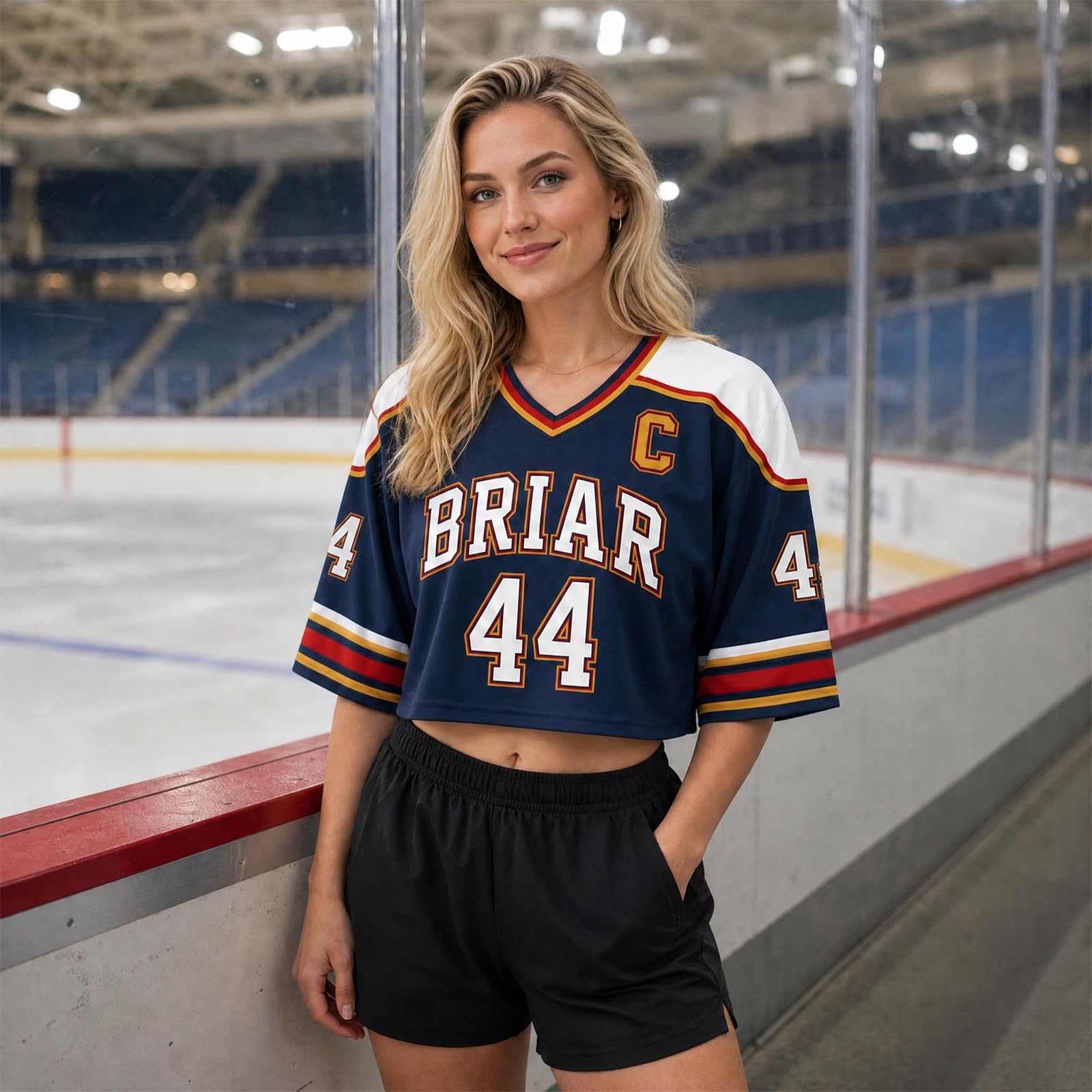 Campus Maillot De Hockey Sur Glace Universitaire Court Top Pour Fans