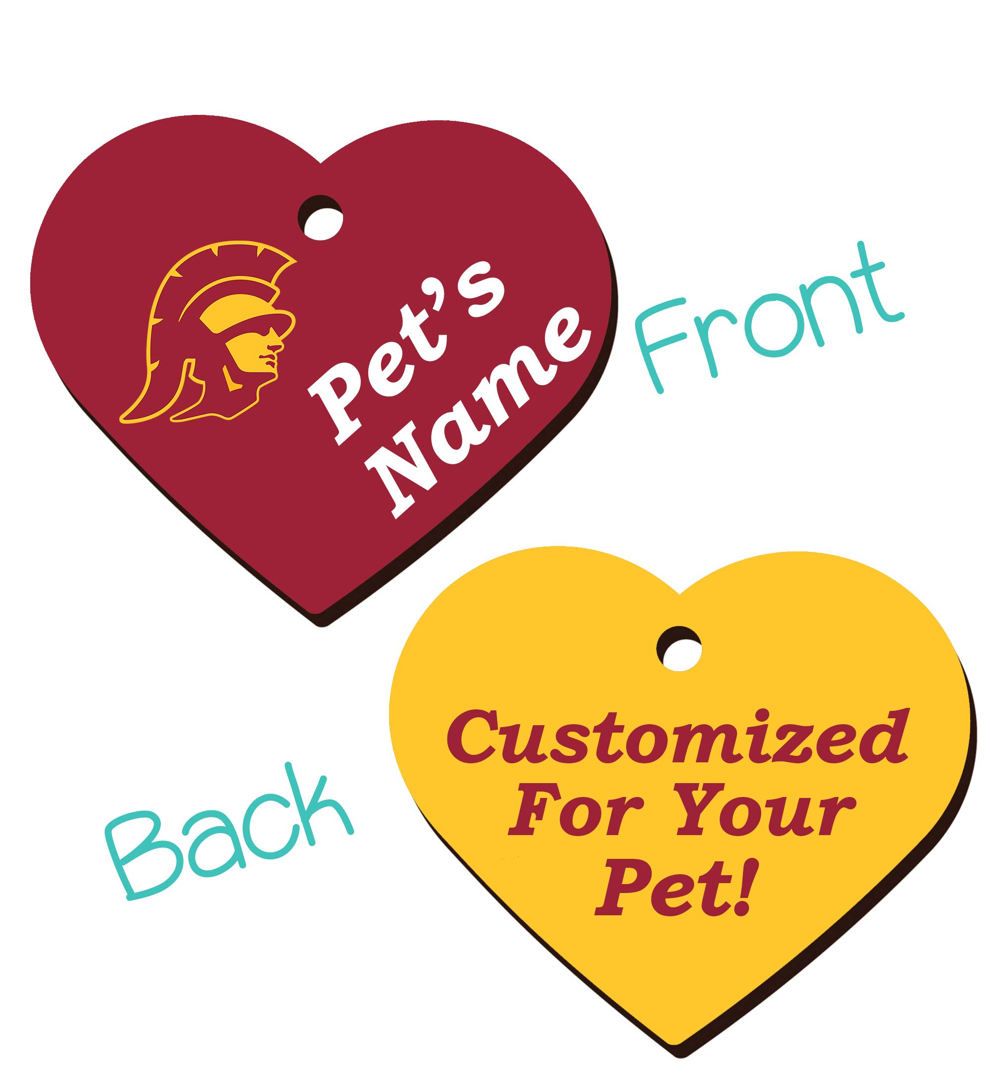 USC Trojans 2-Sided Pet Id Tag for Dogs & Cats | Officially Licensed | Personalized for Your Pet