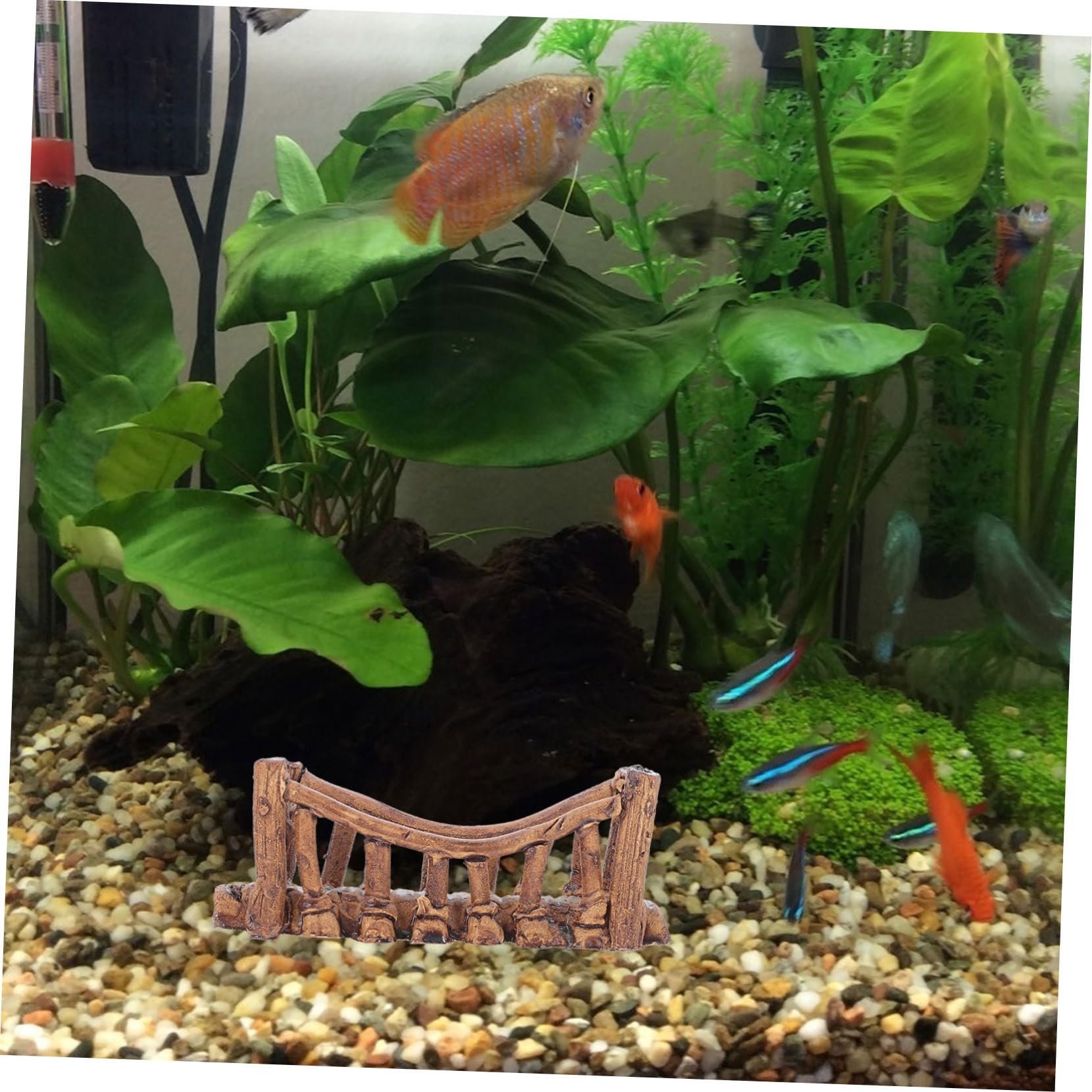 Sosoport 6stücke Aquarium Brücke Dekoration Fischverstecke Für Naturaquarien Langlebige Polyresin Landschaftselemente Brücke Hängebücke