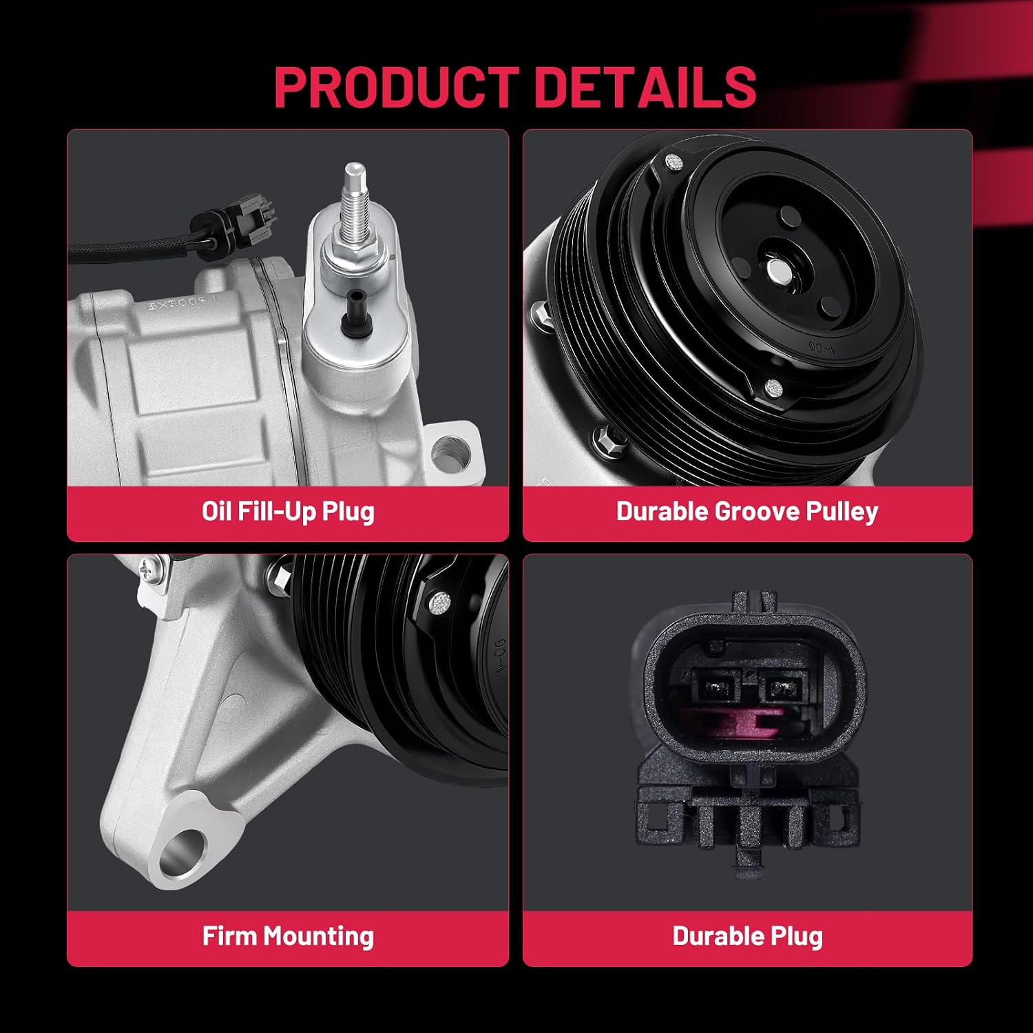 BDFHYK 198352 AC Compressor with Clutch Compatible with Chevrolet Equinox 2013-2016 3.6L, Impala 2014 2.4L 2.5L, 12-13 3.6L, Impala Limited 14-16, Compatible with GMC Terrain 13-16
