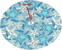 Vista 1 de Falda de árbol de Navidad de tortuga marina con estrellas de mar, falda de árbol de Navidad, hermosa decoración de árbol de Navidad, decoración