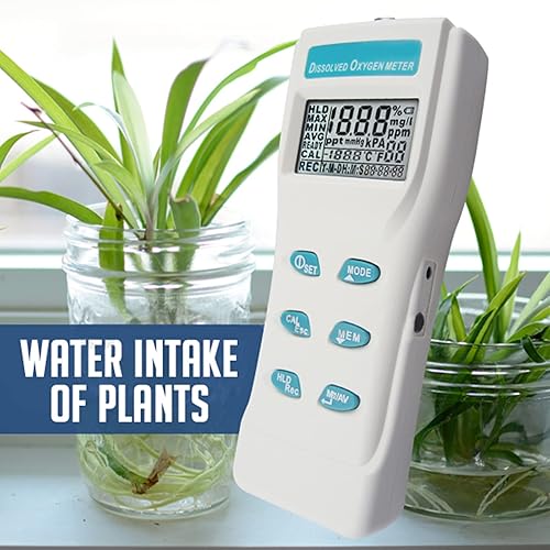 Miniatura 2 de Gain Express Medidor de oxígeno disuelto con electrodo Medidor de DO portátil Probador de calidad de agua con pantalla LCD grande Función de memoria