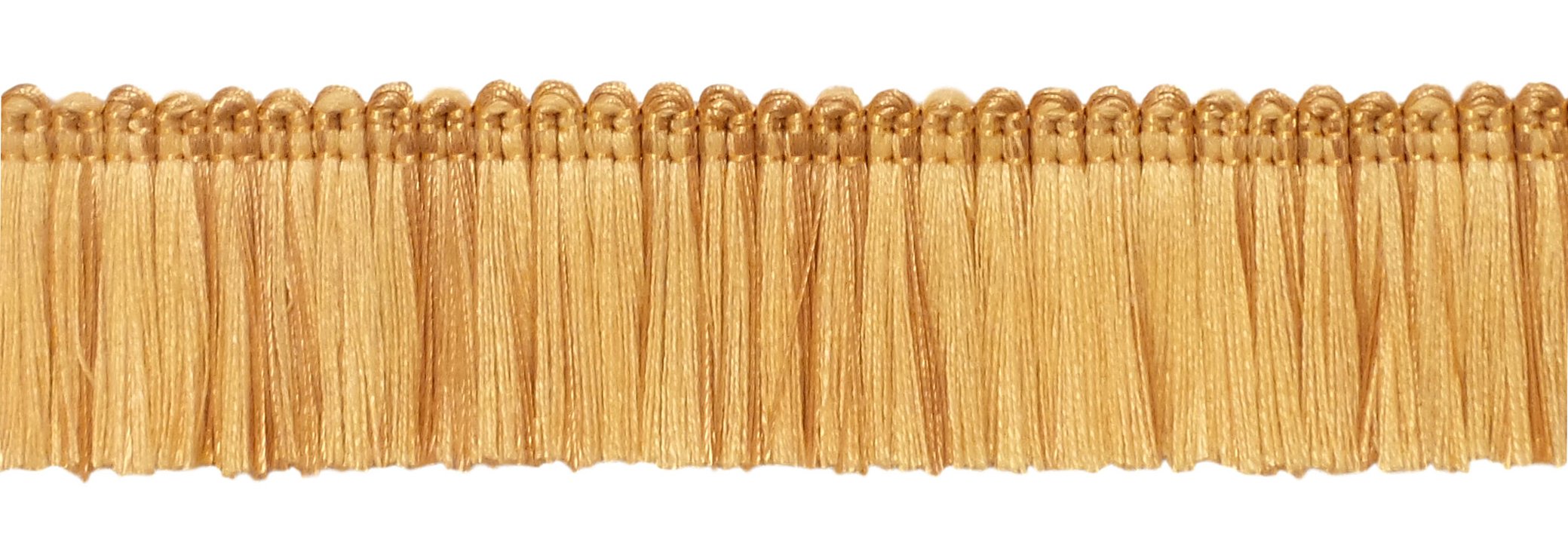 Frange brosse or clair 45mm galon passementerie couture ameublement pack 5m