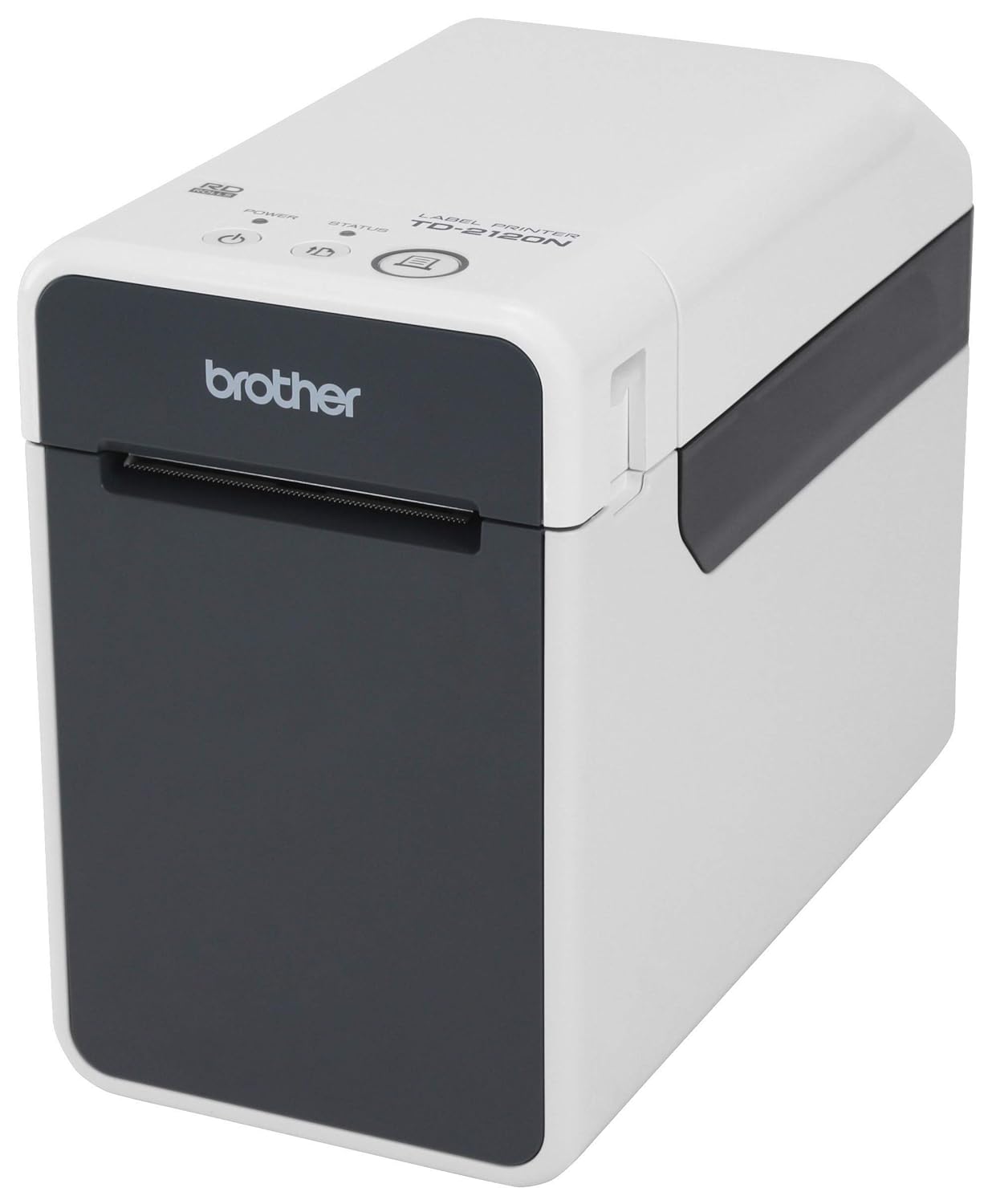 Brother TD-2120N Direct Thermal Printer - Monochrome - Desktop - Receipt Print, Black/White, Length: 8.46 inches; Height: 6.77 inches; Width: 4.33 inches