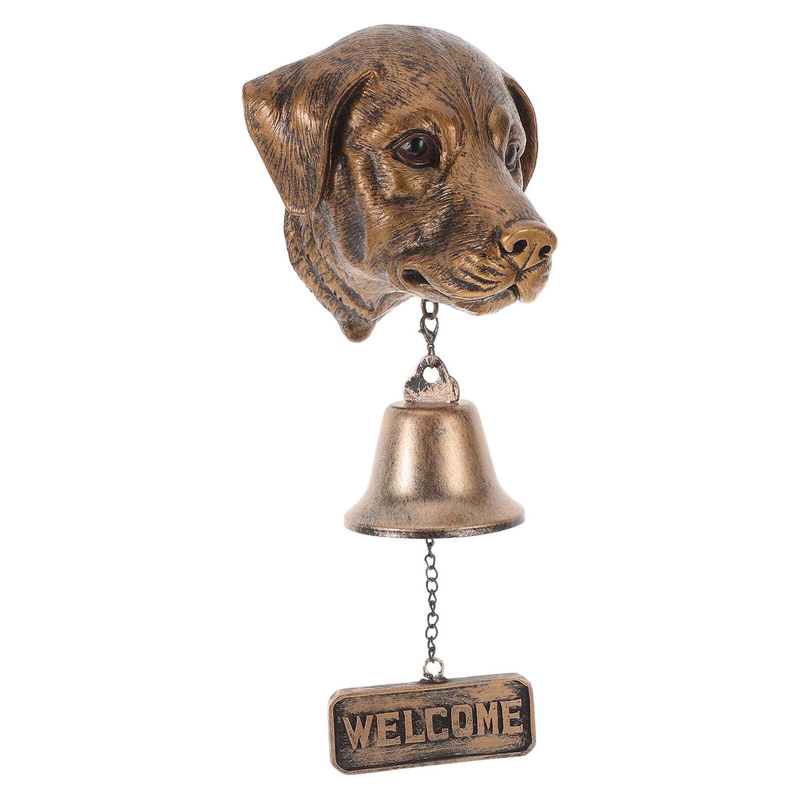 Sonnette de bienvenue résine forme chien carillon intérieur extérieur maison