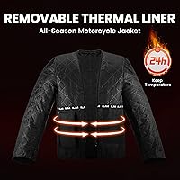 Vista 7 de ILM Chaqueta de motocicleta con armadura CE para hombres Enduro Touring Dualsport equitación resistente al agua textil todo clima B02