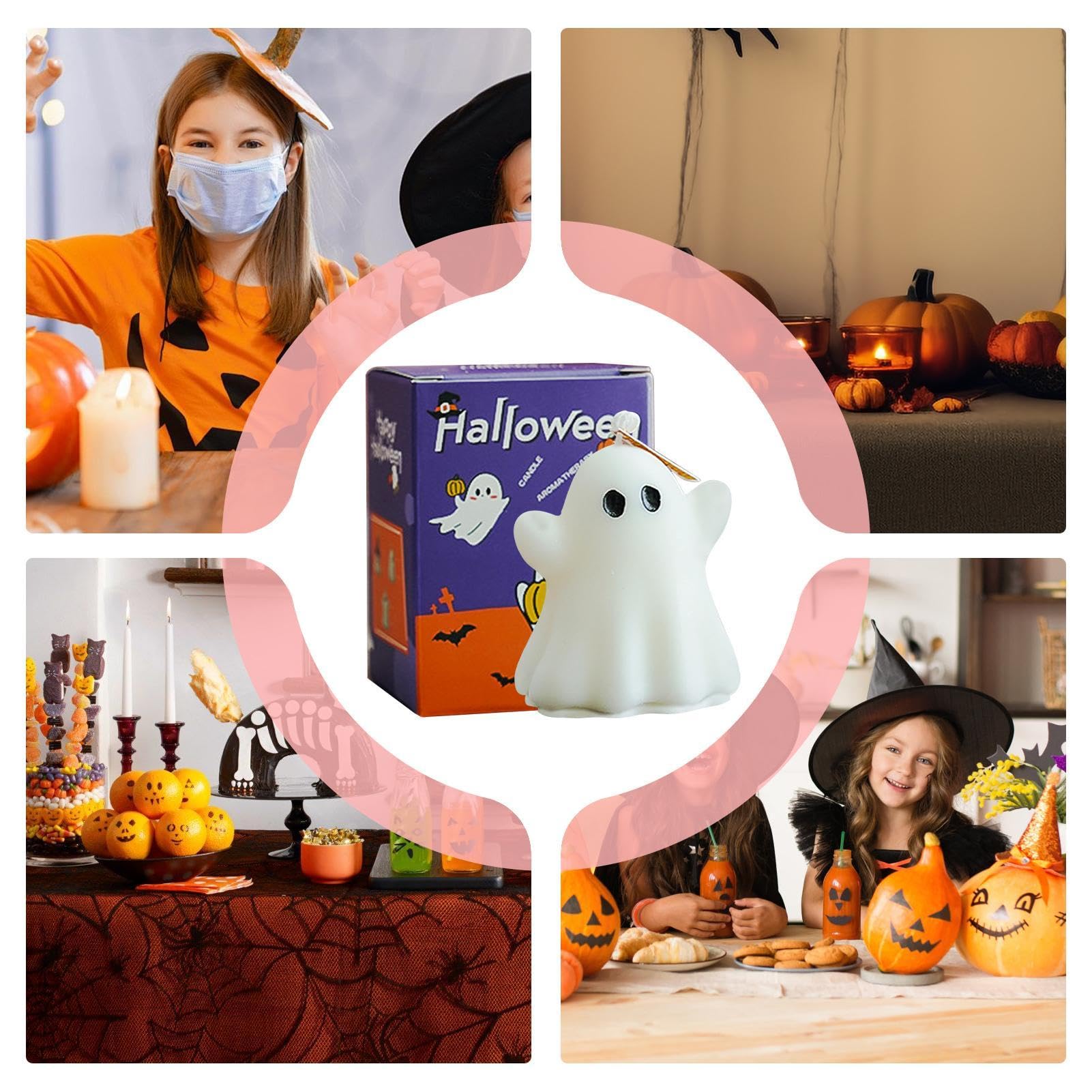 Set Stoviglie Di Carta Per Festa Halloween - Servizio Per 12 Persone Con Motivi Scheletri E Fiori, Include Piatti, Bicchieri E Tovaglia