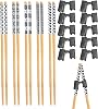 5 Pairs Chopsticks for Beginners with 10 Chopstick Helper Aids Reusable Training Chopsticks Helpers for Adults Dishwasher Safe Colors Black