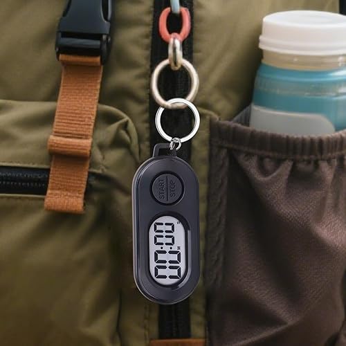 Miniatura 3 de Temporizador de parada portátil deportivo cronómetro llavero reloj digital de cuenta regresiva pantalla LCD reloj digital accesorios para cocinar,