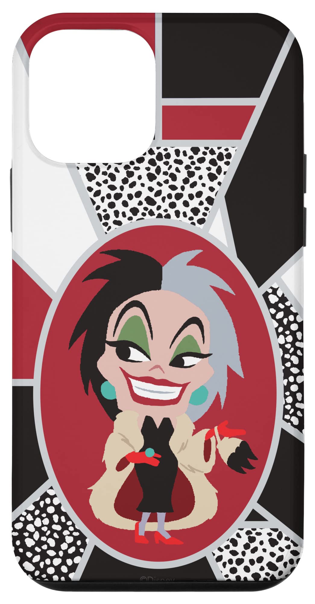 Custodia per iPhone 12 mini Disney Villains Kawaii Cute Crudelia