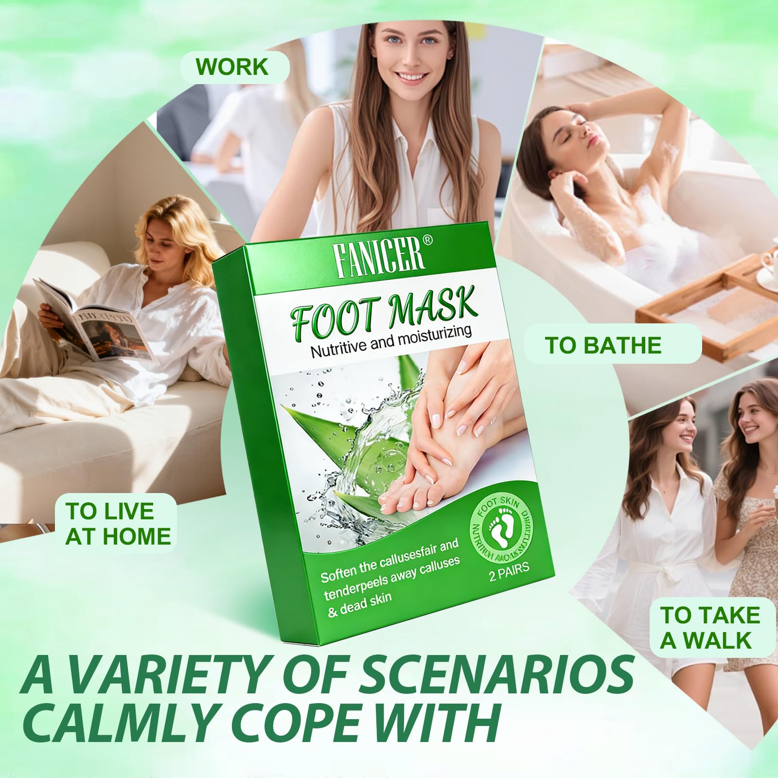 2 Paia Maschera Piedi Esfoliante, Maschera Peeling Piedi, Foot Peel Mask, Calzini Pedicure Peel Off, Rimozione Della Pelle Morta e Calli, Cura e Scrub Piedis, Effetto Idratante(Aloe Vera)