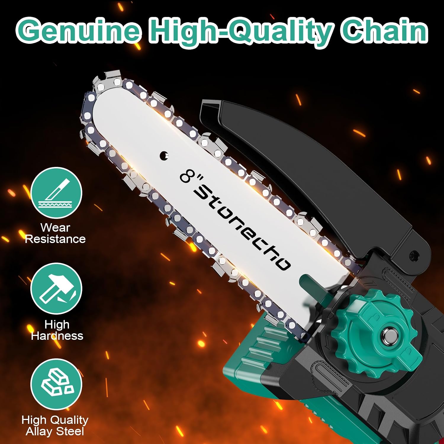 Mini Chainsaw Cordless 8 inch & 6 inch, Upgraded Brushless Mini Chainsaw, 2*2000mAh Battery Mini Electric Chainsaw, One-Handed Portable Handheld Chainsaw for Garden Courtyard Tree Branch Wood Cutting