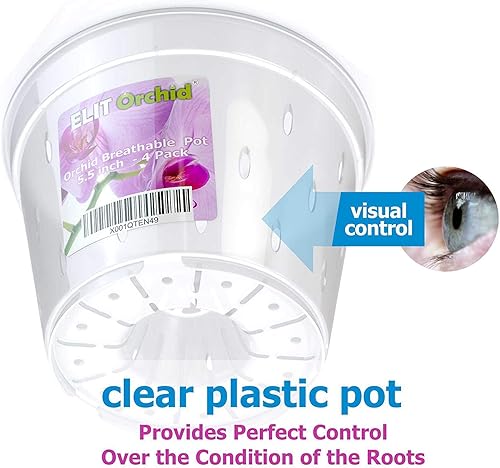 Miniatura 4 de Maceta para orquídeas con orificios, para interiores, de plástico transparente