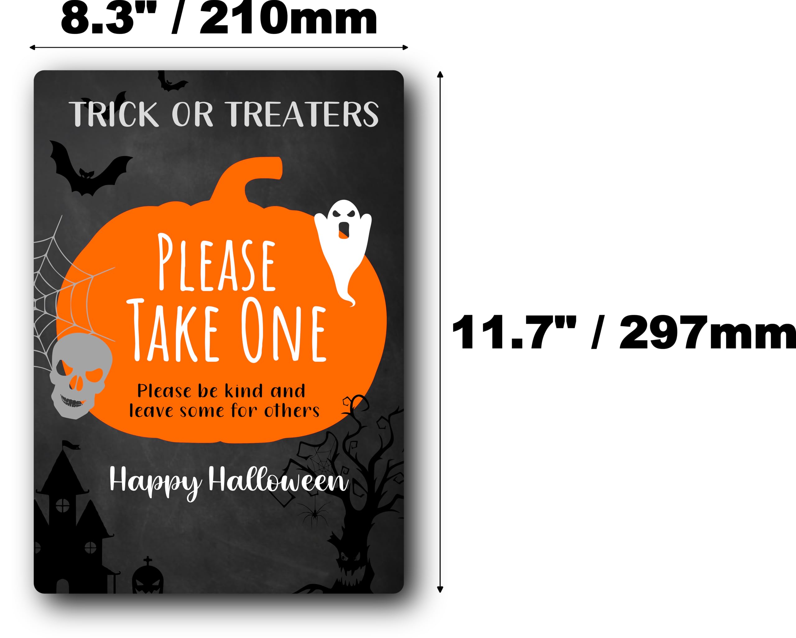 Happy Halloween, Trick Or Treaters 'Please Take One', Candy/Sweet