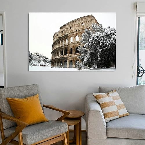 Miniatura 7 de Tivoli - Vista de la ciudad de Italia desde arriba al anochecer - Lienzo decorativo de pared para dormitorio, decoración de pared sobre cama, sala