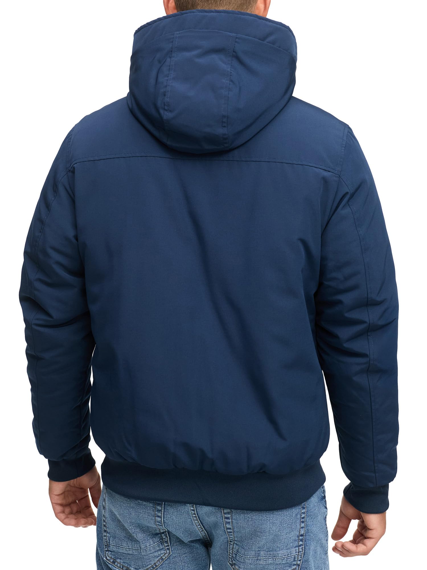 Indicode Herren INAlbanos Winterjacke mit Kapuze | Herrenjacke mit verdecktem Reißverschluss Männer