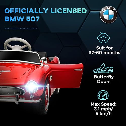 Miniatura 3 de Aosom BMW Kid Electric Ride On Car con licencia de 12 baterías para niños con control remoto de 3 velocidades, fácil transporte, sistema de